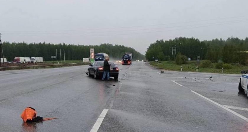 В Ряжском районе в ДТП с большегрузом пострадал 65-летний пассажир Audi A6