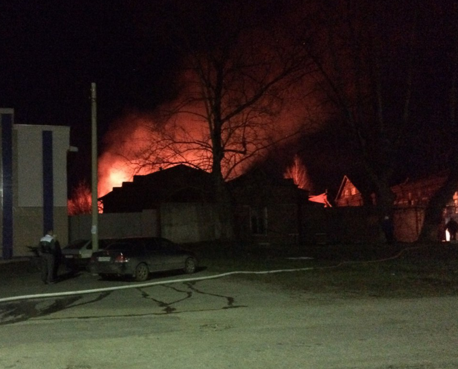 Пожар в Касимове. Сгорели склады бывшего ликеро-водочного завода