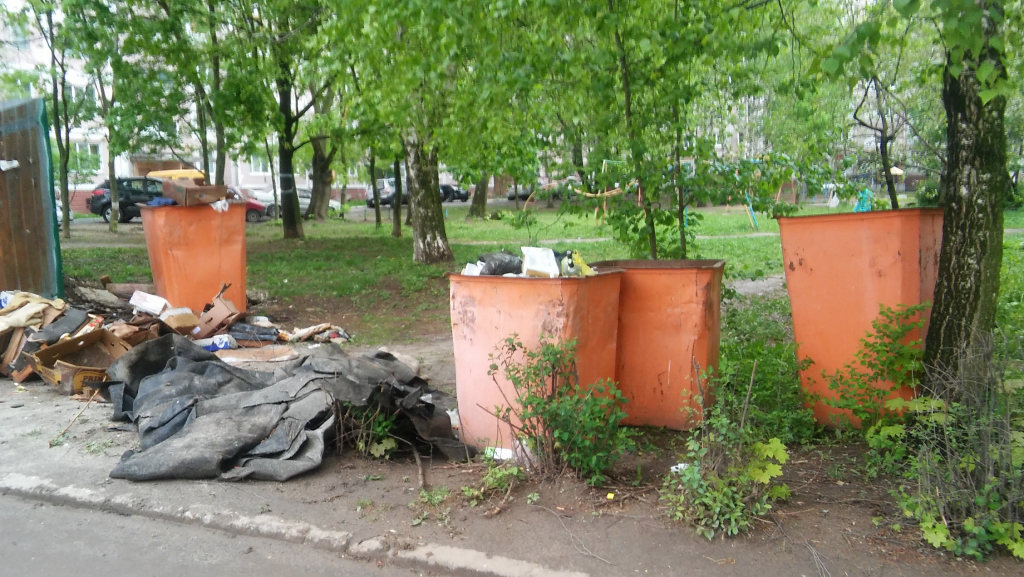 Жалоба читателя.Улица Новоселов погрязла в мусоре