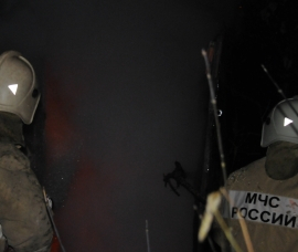 Ночной пожар в Рязани тушили 7 огнеборцев