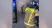 В Рязани пожар в двух торговых павильонах попал на видео