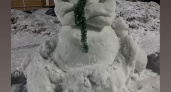 Рязанцы в восторге от снежного символа года, появившегося в одном из дворов