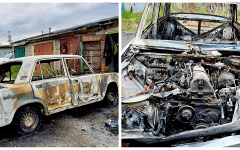 Вспыхнул от искры: в Новомичуринске сгорел автомобиль