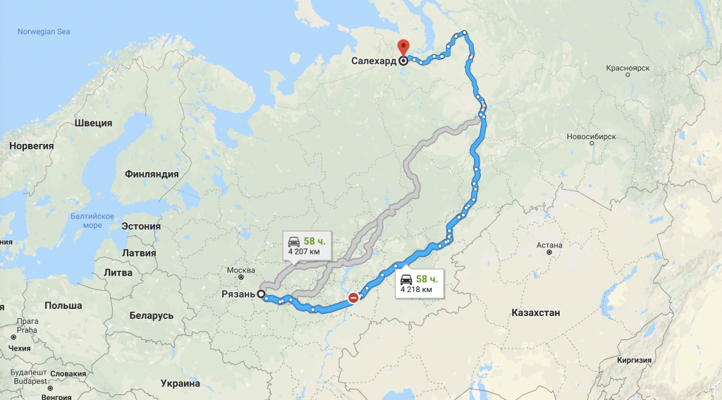 Лабытнанги на карте россии
