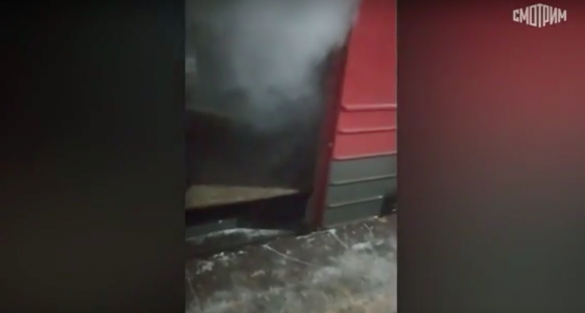 Опубликовано видео пожара в электричке Москва - Рязань