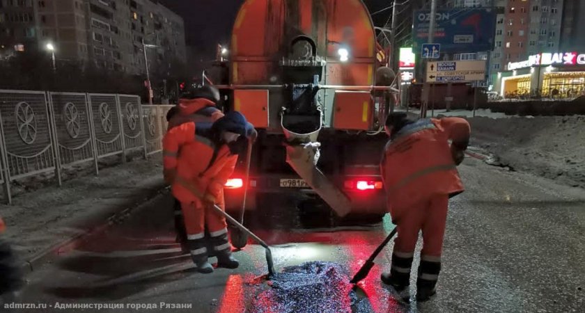 За неделю в Рязани отремонтировали 11 участков дорог