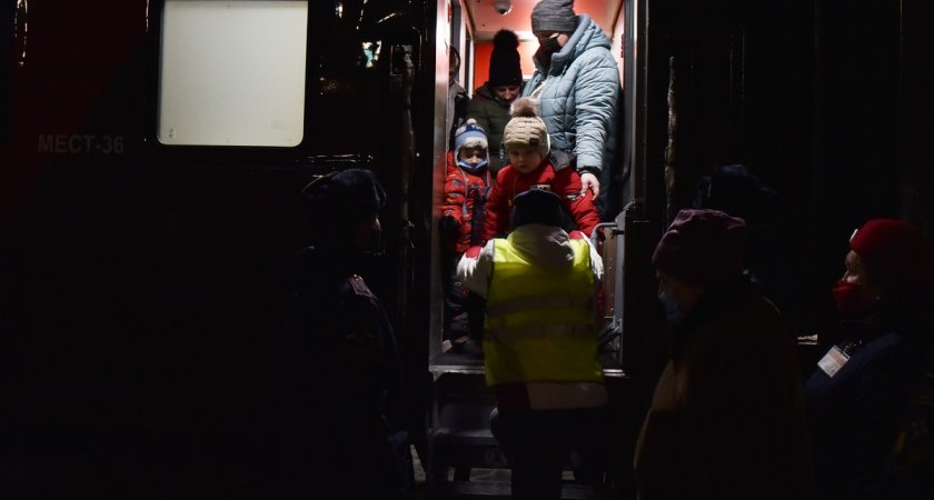 В Рязань прибыл новый поезд с эвакуированными беженцами с Украины