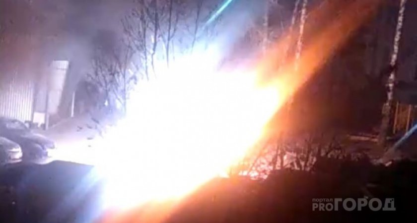В Рязанской области сгорела припаркованная машина