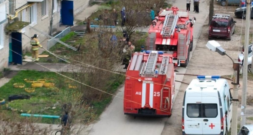 На пожаре в Касимове 25 апреля пострадали двое мужчин
