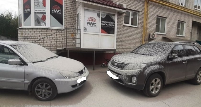 В Рязани три машины и фасад магазина испорчены неизвестным вандалом