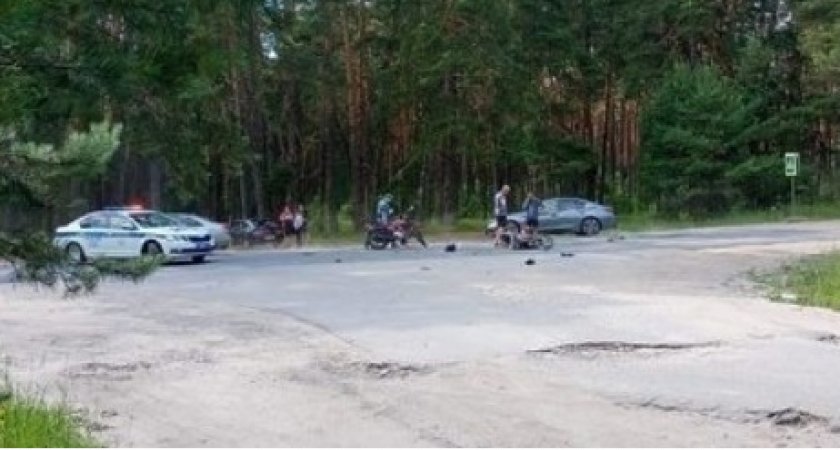 В Рязани в серьезную аварию попали два байкера 