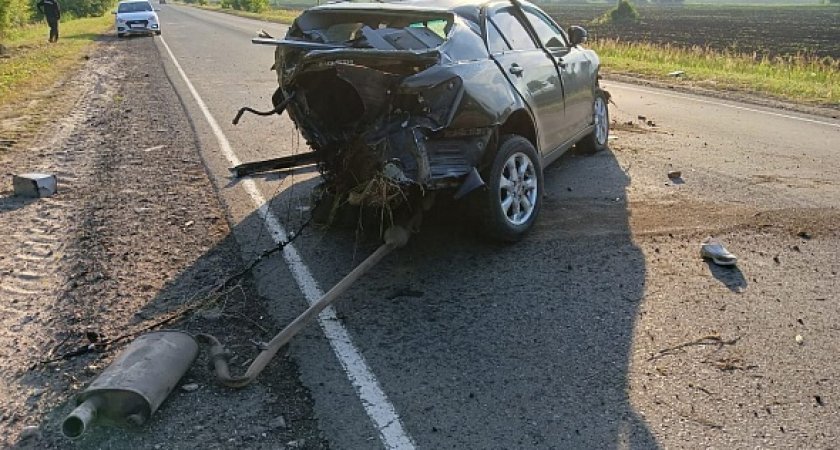 Утром в Рязанской области молодой бесправник на Toyota Camry попал в смертельную аварию