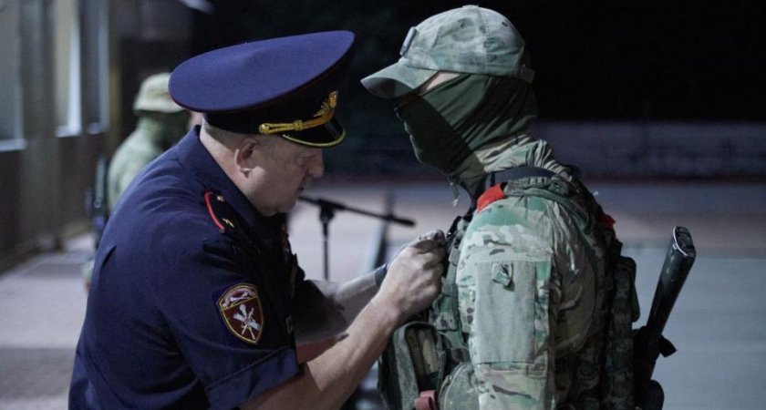 В Рязани встретили сводный отряд участвовавших в СВО на Украине росгвардейцев