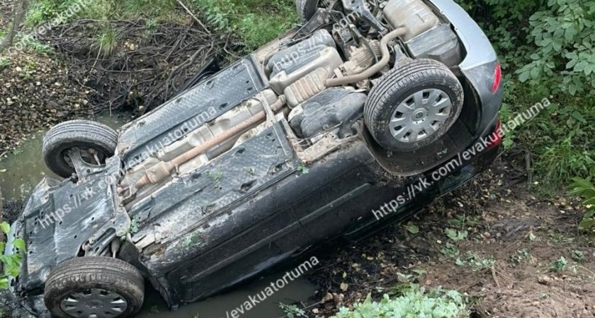 В Клепиковском районе Skoda Yeti рухнула в канаву