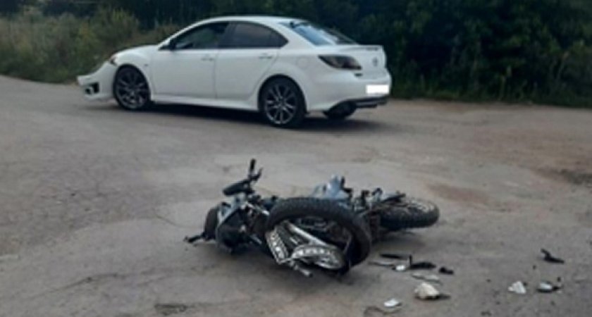 В Рязанской области москвич на Mazda сбил мотоциклиста 17 лет