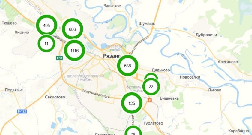 В Рязани появилась интерактивная карта по замене уличных светильников