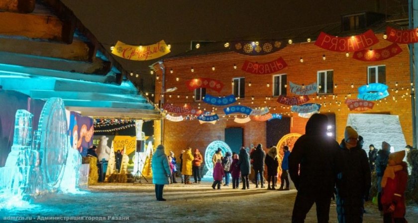 Рязанский фестиваль ледовых скульптур прекратил работу из-за оттепели до 3 января