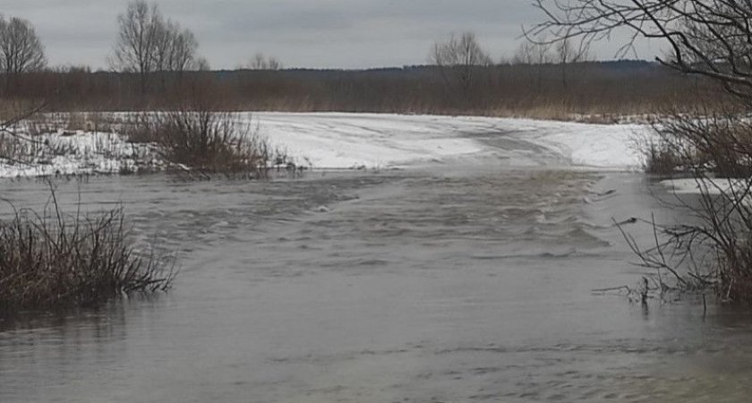 В Путятинском районе затопило два низководных моста