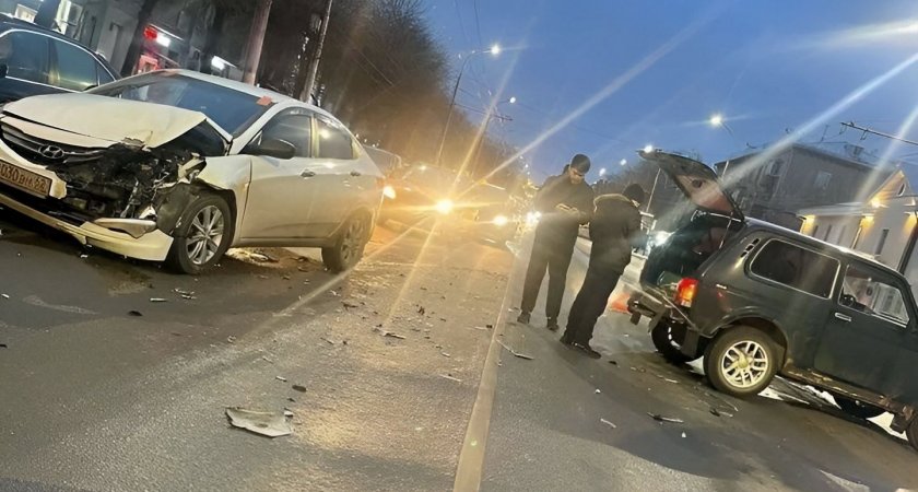 Вечером 15 января в рязанской Горроще произошла авария с участием Hyundai