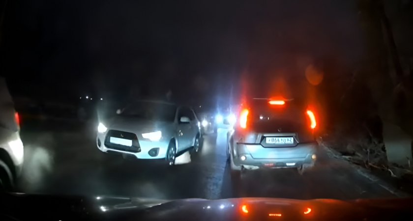 В Рязани на улице Большой 17 января из-за аварии  образовалась пробка