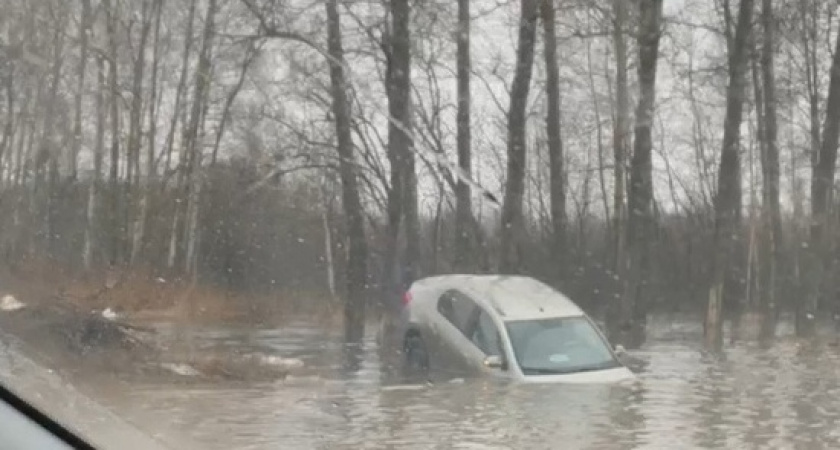 В Дягилеве на окраине Рязани 24 марта затонул легковой автомобиль