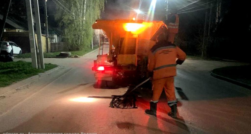 В Рязани за неделю провели ямочный ремонт на 4 900 квадратных метров дорог