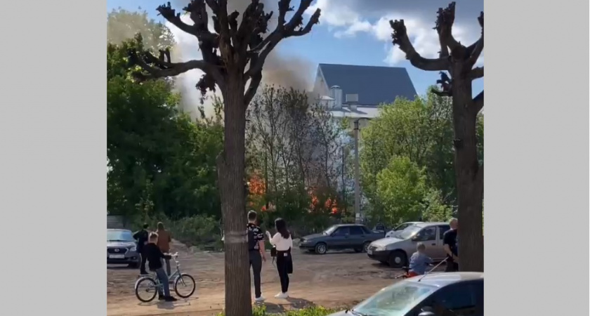 В Рязани произошел серьезный пожар