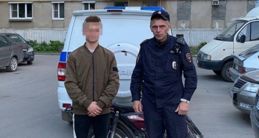 В Рязани полиция задержала 16-летнего подростка на мотоцикле