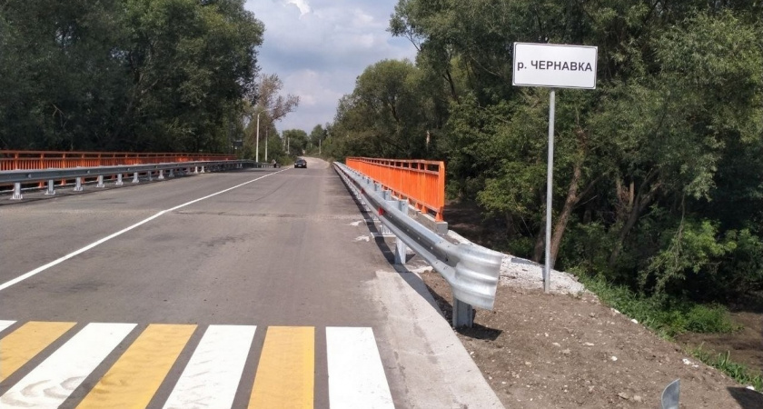 В Милославском районе досрочно завершили ремонт моста через Чернавку