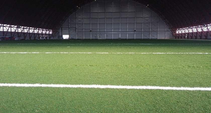 В Рязани завершили строительство футбольного манежа в Мервино
