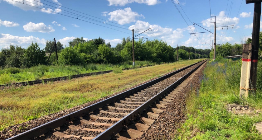 На границе Рязанской и Московской областей из-за поломки сошел с рельсов поезд