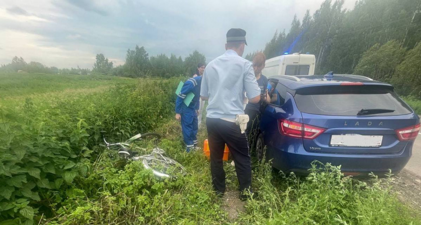 В Рязанском районе водитель Lada сбила 12-летнего велосипедиста