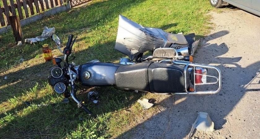 В Клепиковском районе в ДТП с Kia пострадал 16-летний мотоциклист