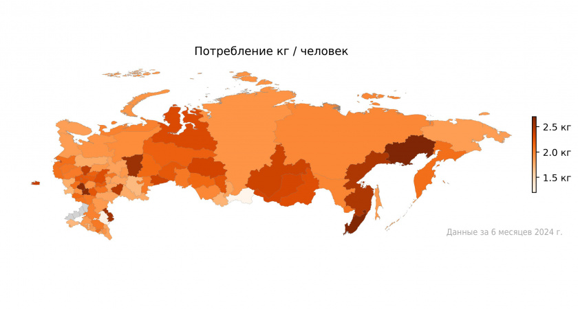 В ВТБ определили регионы с самыми большими любителями мандаринов