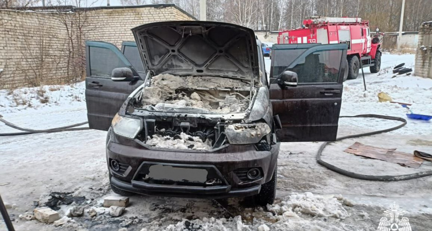 В Скопине из-за пожара в автомобиле пострадал мужчина