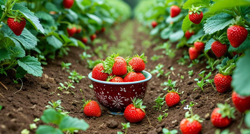 1 стакан клубнике в апреле - вымахает с яйцо: первая подкормка для крупной ягоды и крепких кустов