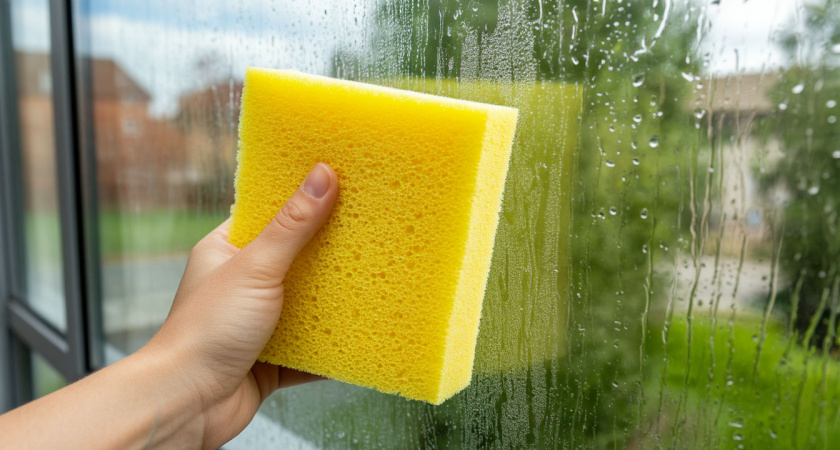 Две капли на губку – и стекло прозрачнее рек Алтая: лайфхак по мытью окон от японок