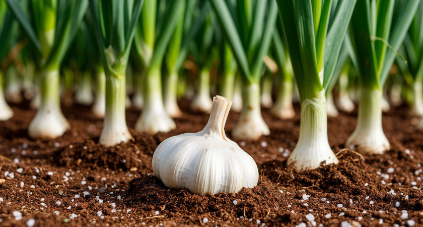 Всего 1 литр  – и чеснок вырастет размером с кулак: первая подкормка должна быть такой 