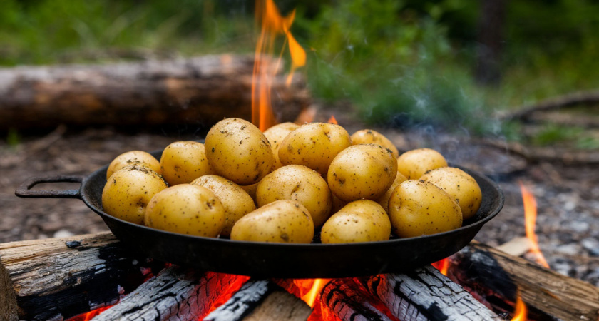 Картошка на костре — как в детстве, но лучше: секрет — в одной щепотке в конце готовки