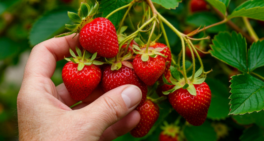 Куст ломится от ягод, а я даже удобрения не покупаю: один дедовский трюк — и клубника прёт как танк   
