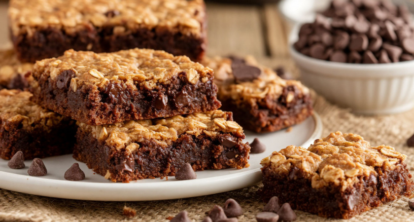30 минут, никакой духовки и шоколадно-овсяные батончики без выпечки уже у вас на столе— топовый десерт этого лета