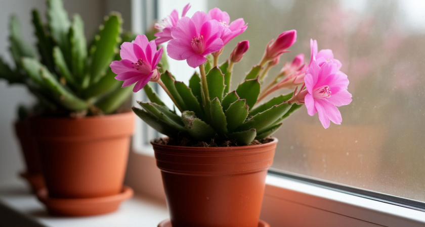 Подкармливаю декабрист в октябре 1 средством для пышного цветения: зимой куст каждый день выстреливает по новому бутону 