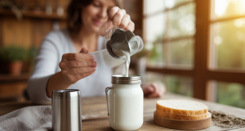 Ряженку больше не покупаю: "запираю" на ночь в термосе 1 литр молока - на завтрак вся семья балуется вкусной сливочной нежнятиной