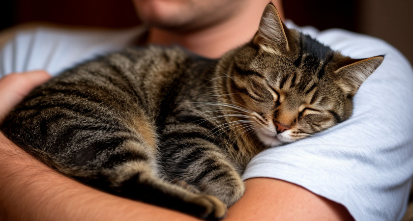 Почему кошки любят спать у хозяина на груди: вот что на самом деле скрывает эта привычка - и дело вовсе не в любви