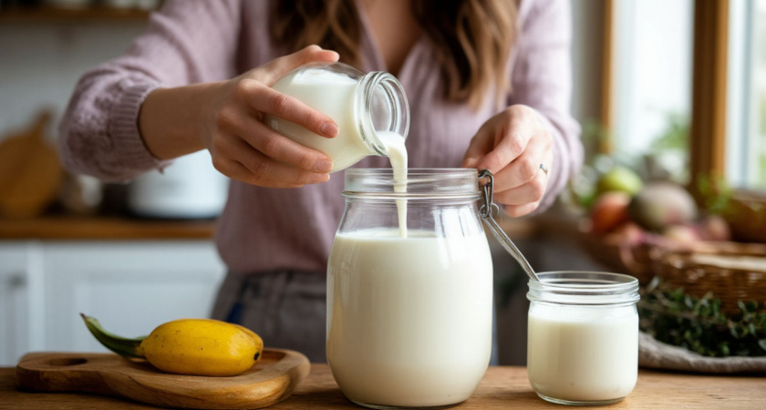 Беру 200 млл молока и делаю домашние сливки жирностью 33%: бабушка подсказала деревенский способ - дешевле и вкуснее магазинных