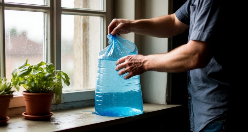 Всегда оставляю на подоконнике пакет с водой: узнал надёжный способ забыть про надоедливую проблему