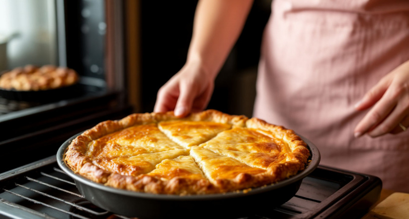 Делаю сербский пирог Gibanica: достаю из духовки тягучий сливочный сыр в хрустящей корочке - легенда Балкан из Книги рекордов Гиннеса