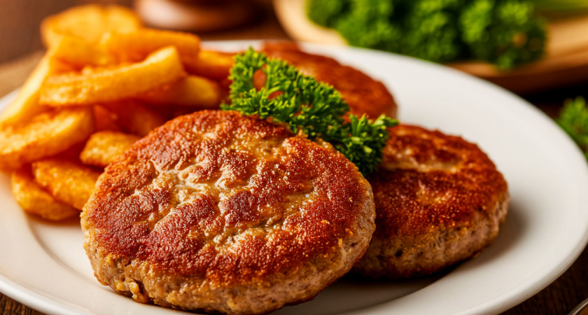 Наловчилась жарить нежные куринные котлетки по-еврейски: делаю прокрутку фарша по особой технике и леплю - гора сытных вкусняшек на столе