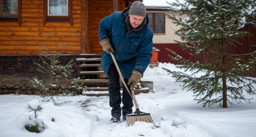 Муж научил как без больших усилий почистить дорожку от снега вручную: теперь двор всегда чистый и ухоженный - мой зимний лайфхак