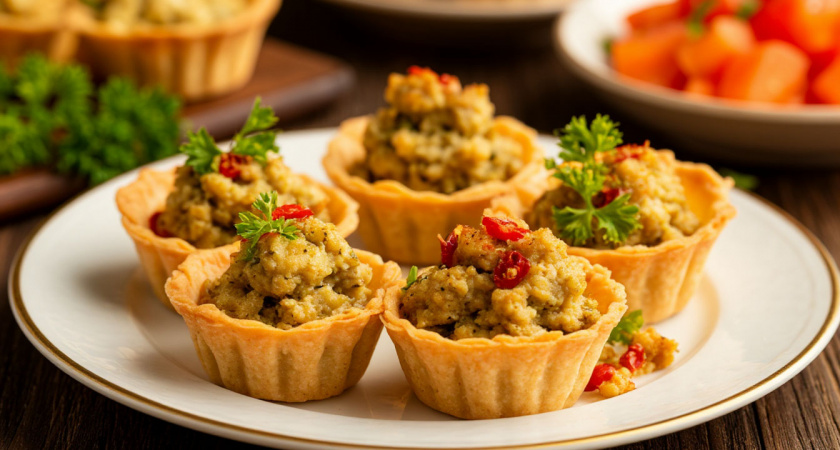 Когда гости уже на пороге, делаю быстрые тарталетки из 2 продуктов: ни теста ни хлеба не надо - закрутила и кладу начинку